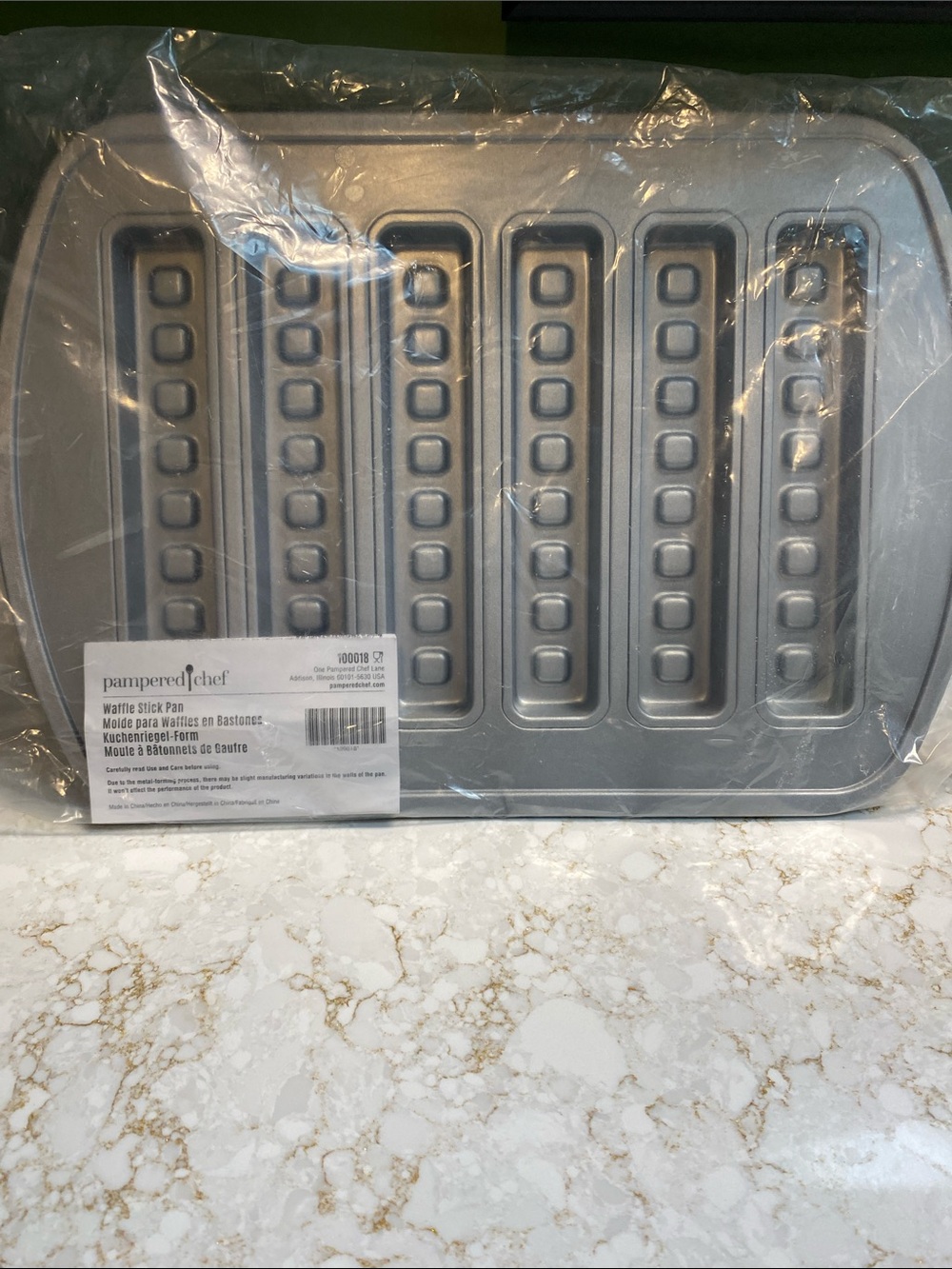 Pampered Chef Black Waffle Stick Pan